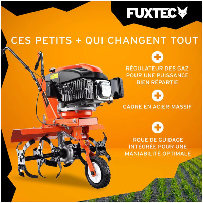 Travail du sol en profondeur 30 cm avec motobineuse Fuxtec