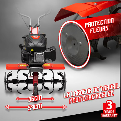 Préparation de terre potagère à Bordeaux motobineuse Elem Garden