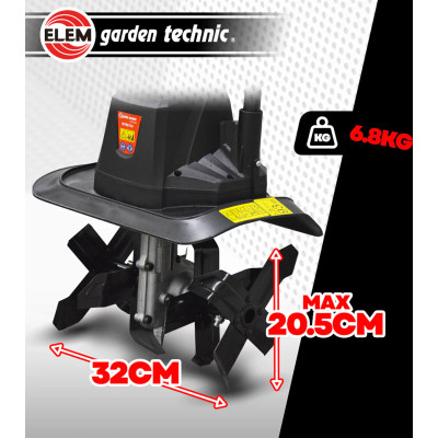 Moteur électrique 750W silencieux motobineuse Elem Garden Technic