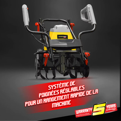 6 fraises en acier motobineuse Gardeo 1500W largeur 40 cm