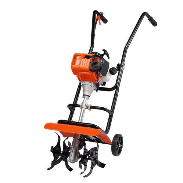 Motoculteur thermique VEVOR 1,6 CV 31 cc - 4 fraises, largeur 34 cm