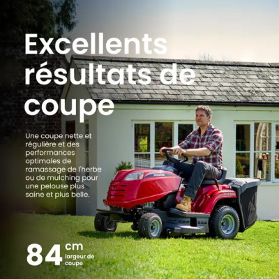 Tracteur tondeuse STIGA Mountfield MTF 84M - 352 cm³, fonction mulching, largeur de coupe 84 cm