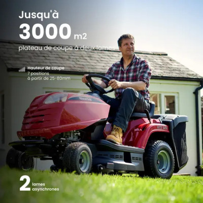 Tracteur tondeuse STIGA Mountfield MTF 84M - 352 cm³, fonction mulching, largeur de coupe 84 cm