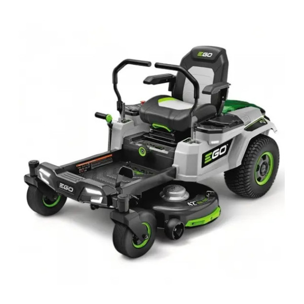Tondeuse autoportée à batterie EGO POWER+ ZT4201E 56V, 5 batteries 10Ah, 16000W - largeur de coupe 107 cm, mulching, virage zéro