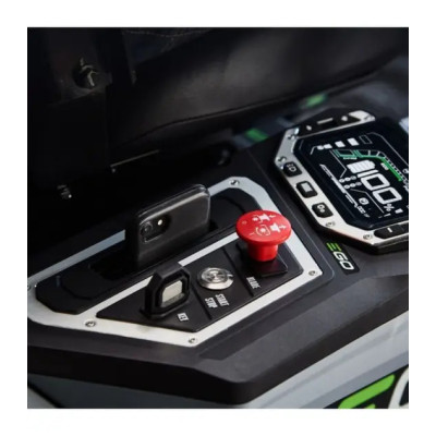 Tondeuse autoportée à batterie EGO POWER+ ZT4201E 56V, 5 batteries 10Ah, 16000W - largeur de coupe 107 cm, mulching, virage zéro