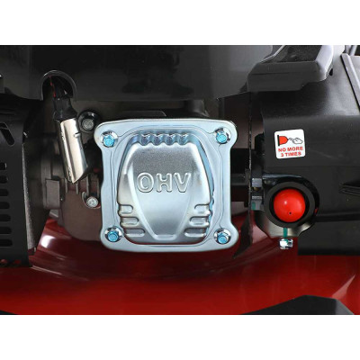 Châssis acier renforcé tondeuse thermique tractée GeoTech PRO 224cc durable