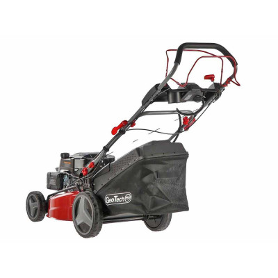 Détail panneau de commande avec bouton démarrage électrique tondeuse GeoTech PRO