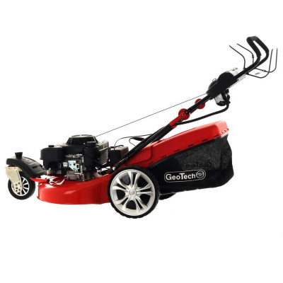 Moteur thermique essence 224cc puissant tondeuse GeoTech Pro démarrage électrique